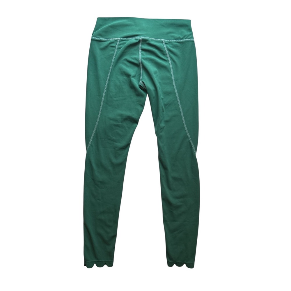 Peloton Green High Rise Scallop‎ Hem Leggings Performance Fabric Women's Size L - Picture 2 of 5
